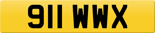 911 WWX private number plate